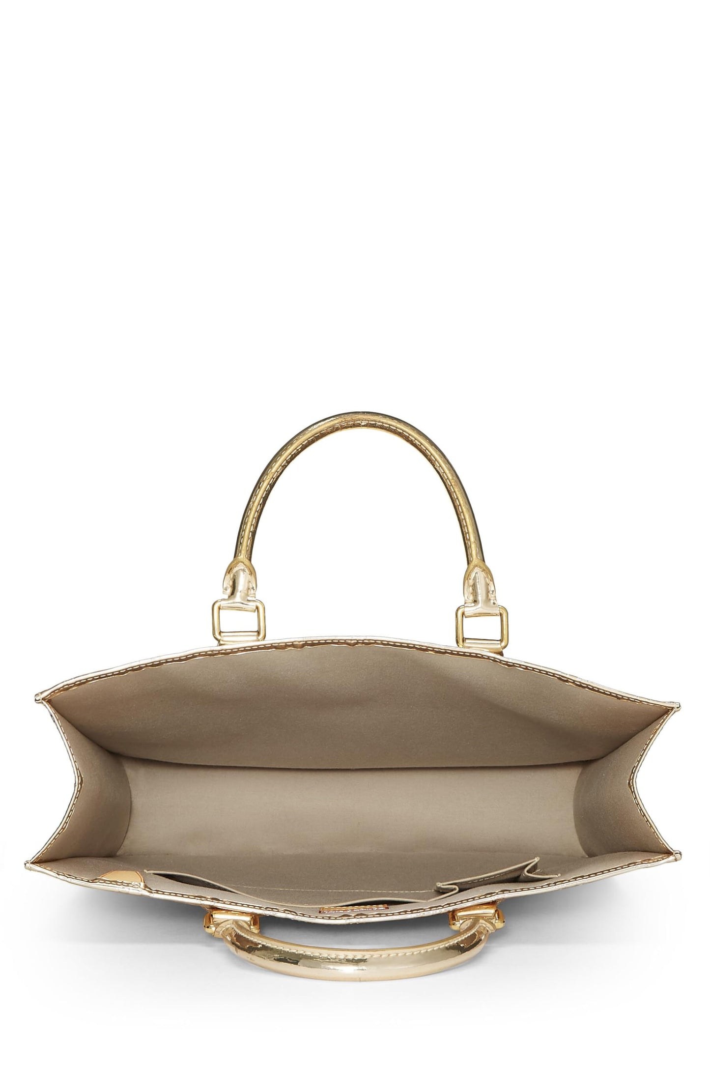 Louis Vuitton, Gold Monogram Miroir Sac Plat, Gold