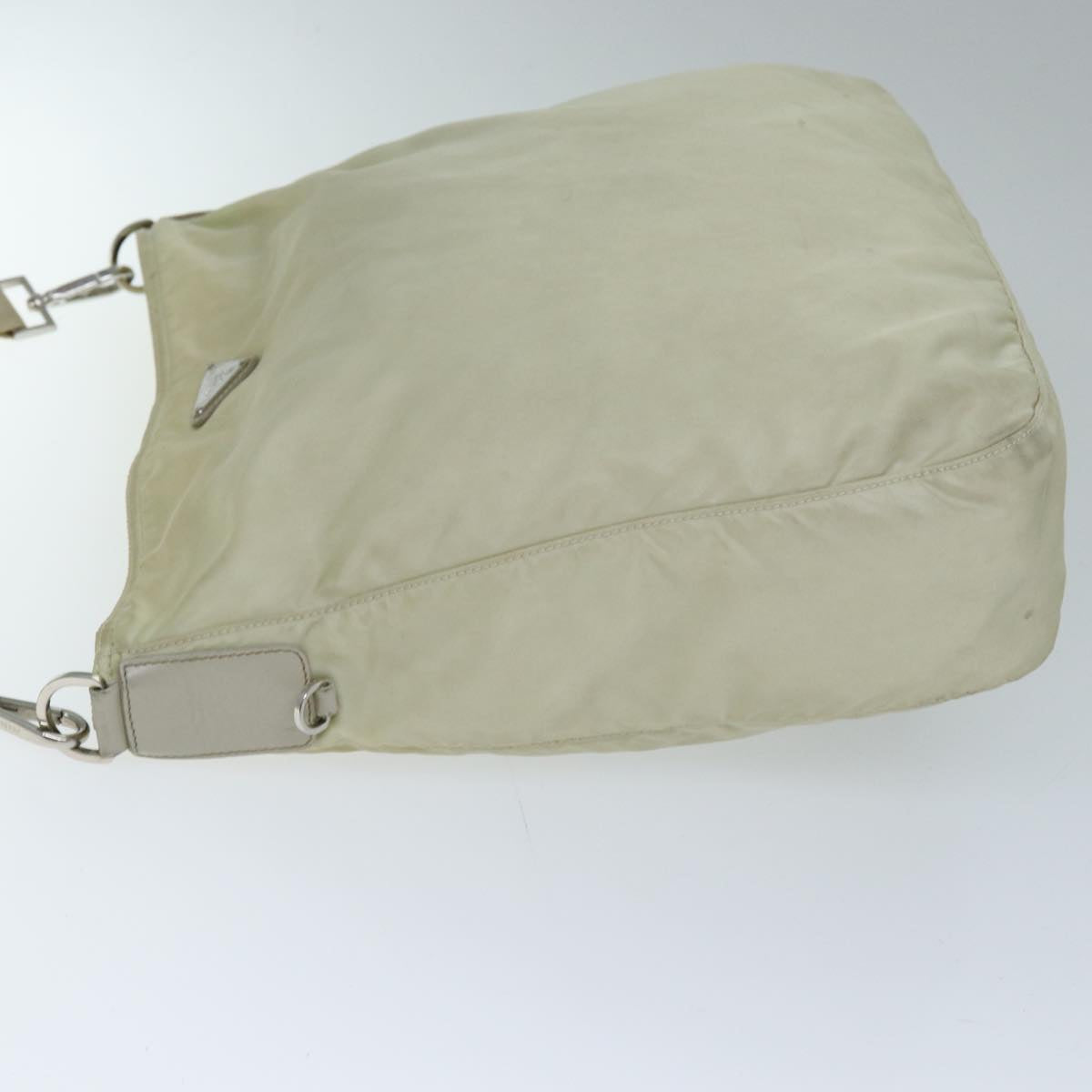 PRADA Shoulder Bag Nylon Cream Auth 71503