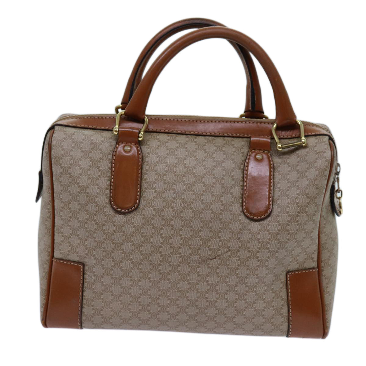 Luxury CELINE Macadam Canvas Hand Bag Beige  71533