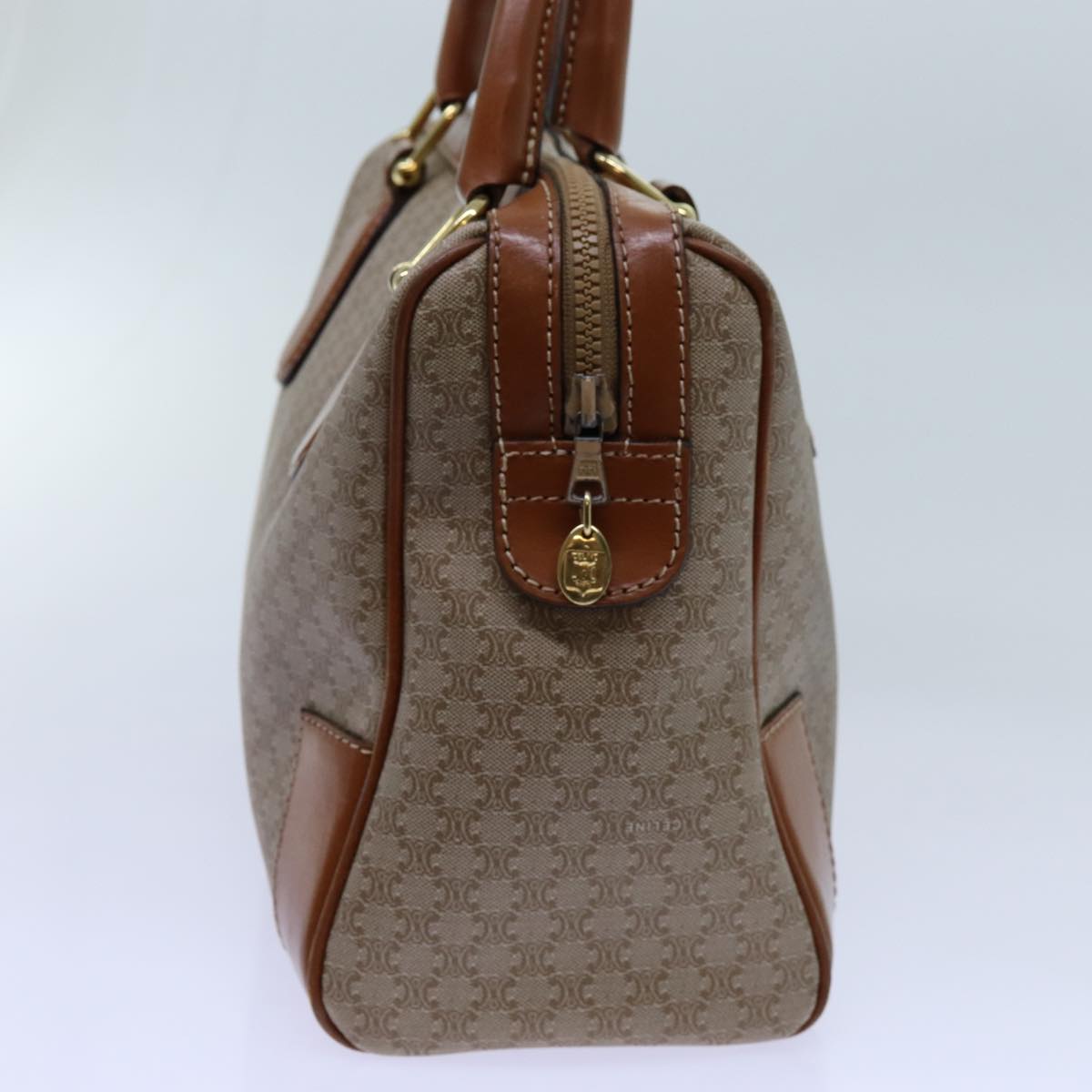 Luxury CELINE Macadam Canvas Hand Bag Beige  71533