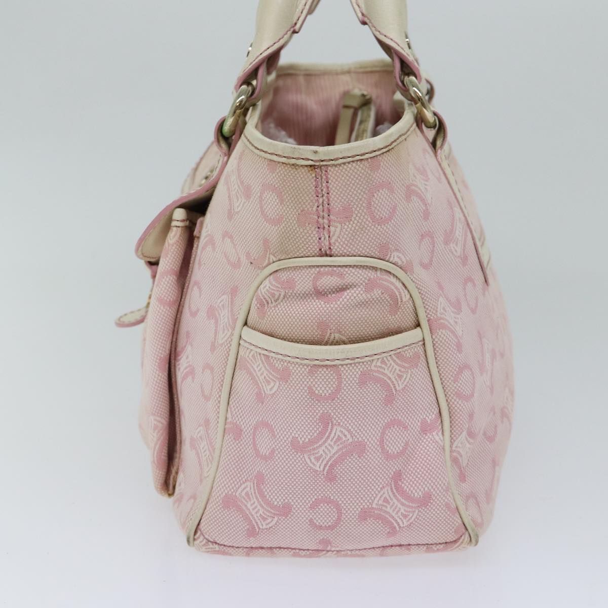 Luxury CELINE C Macadam Canvas Hand Bag Pink  71536