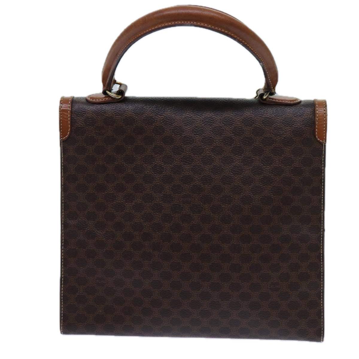 Luxury CELINE Macadam Canvas Hand Bag PVC Brown  71538