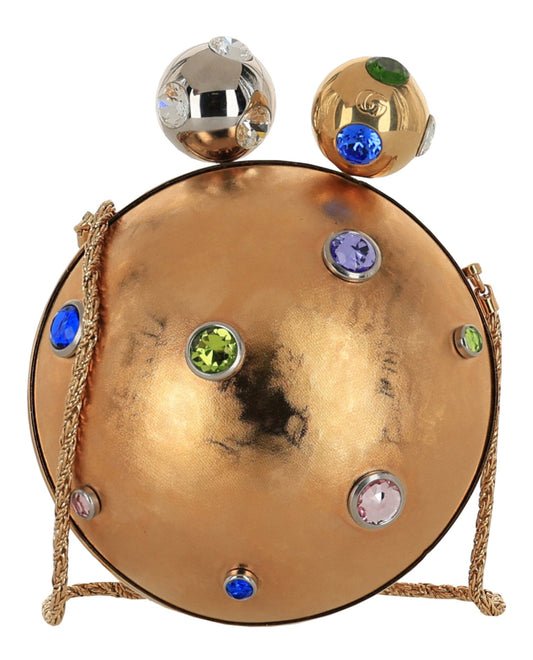 Gucci Womens Crystal-Embellished Sphere Clutch