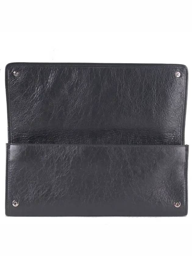 Luxury Balenciaga Trending 2026 Classic Leather Clutch Bag Grease Fosil
