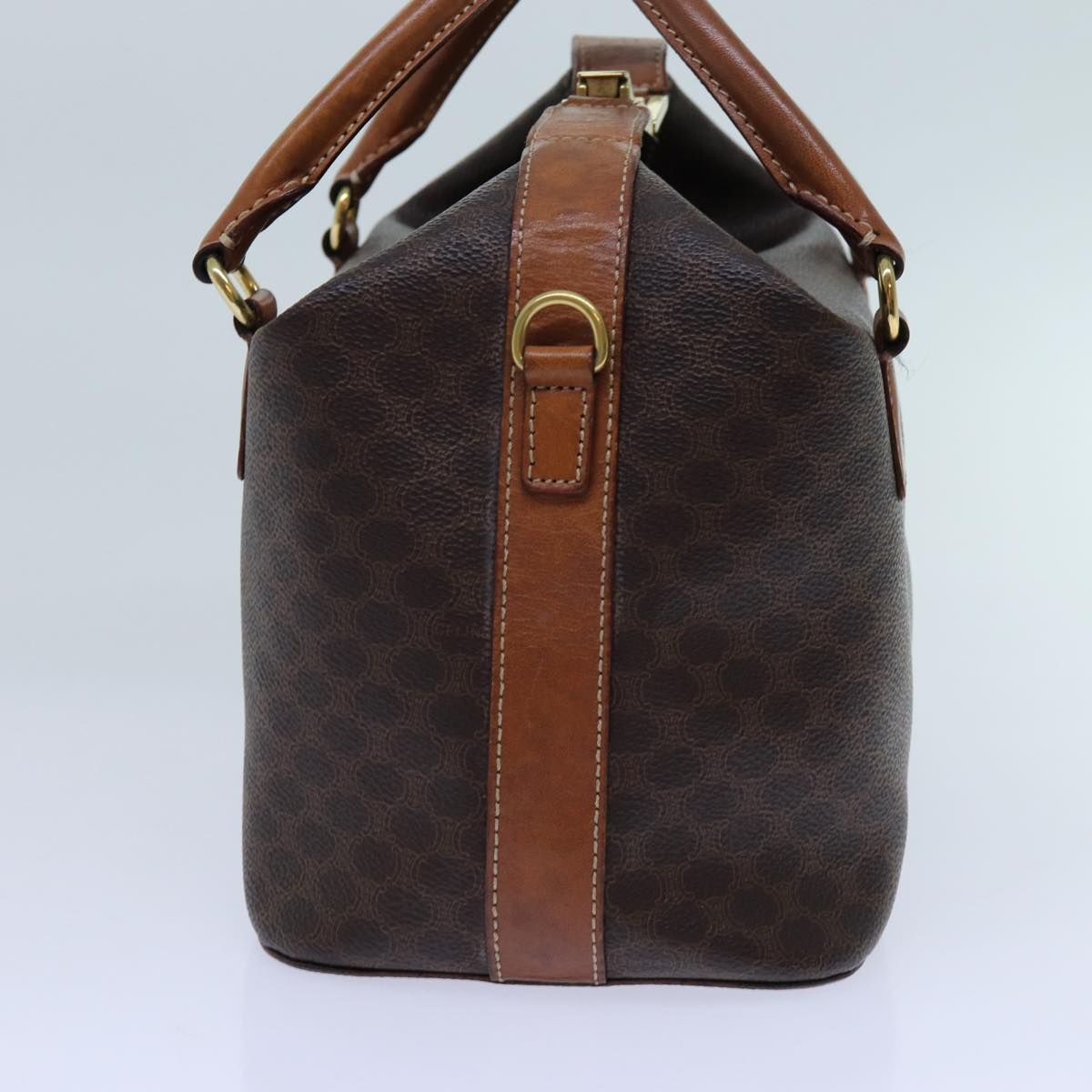 Luxury CELINE Macadam Canvas Hand Bag PVC Brown  71883