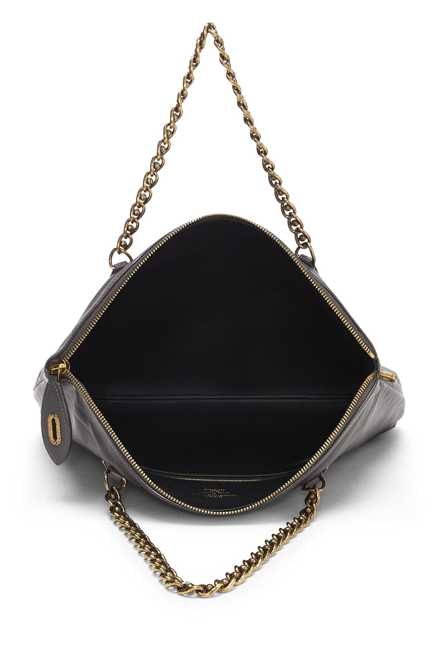 Louis Vuitton, Grey Cuir Boudoir Lockit Chain, Black