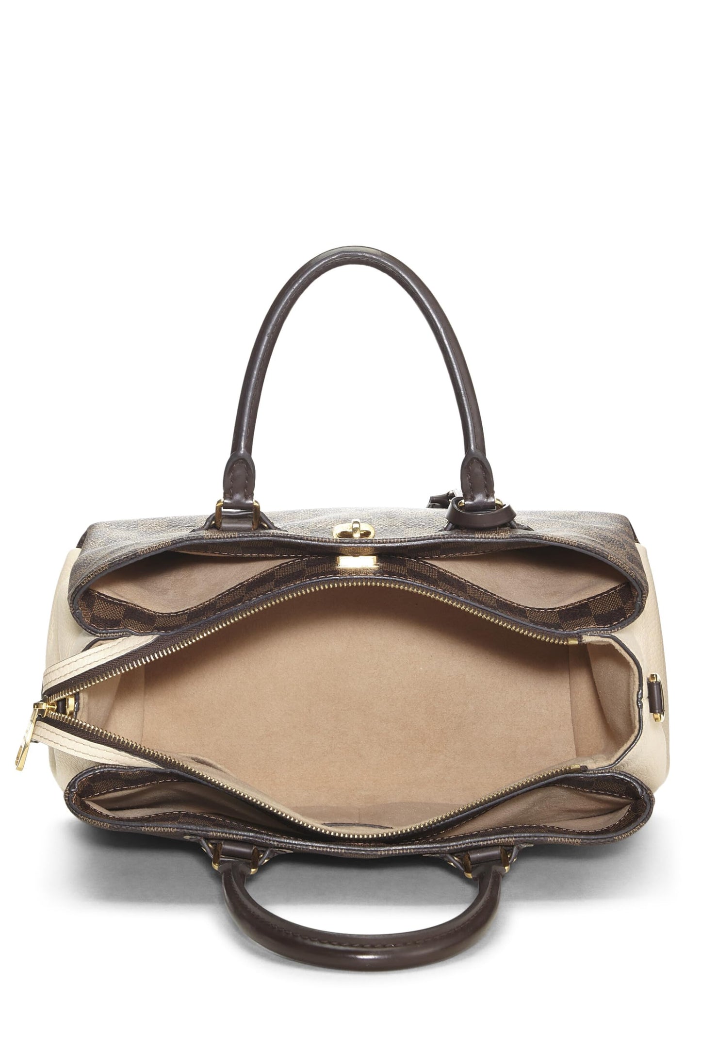 Louis Vuitton, Cream Damier Ebene Normandy, White