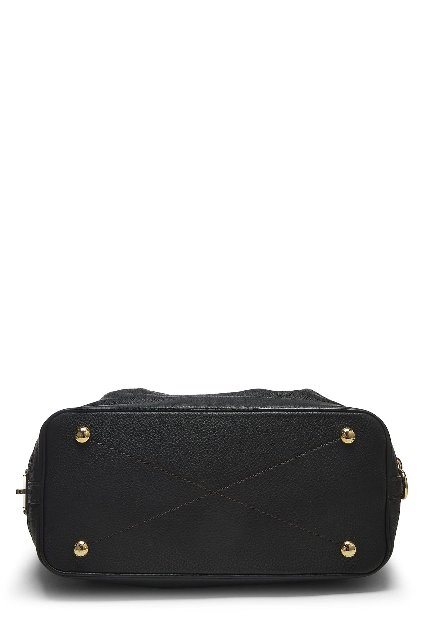 Louis Vuitton, Black Monogram Mahina Leather Stellar PM, Black