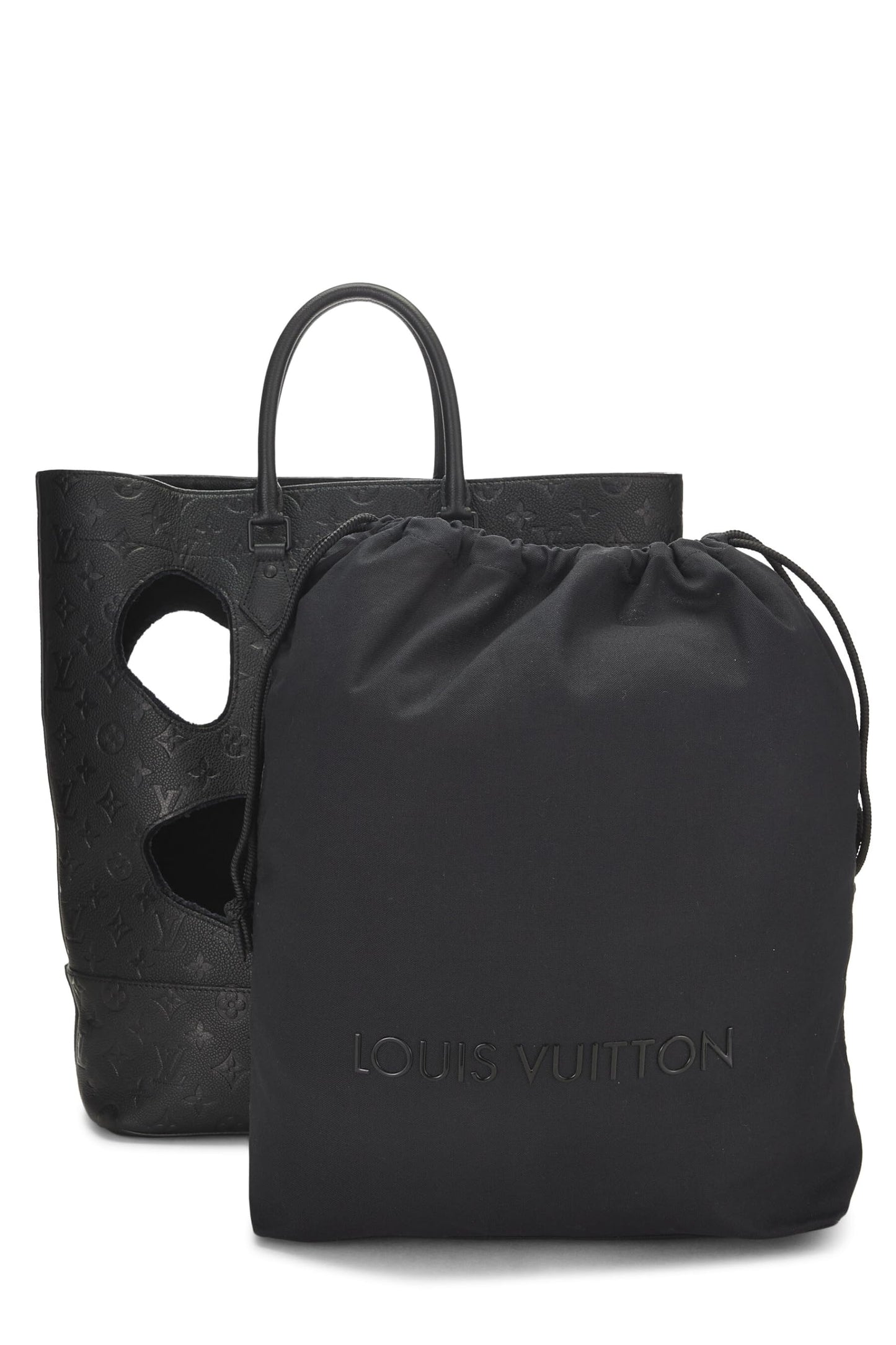 Louis Vuitton, COMME DES GARÇONS x Louis Vuitton Black Monogram Empreinte Bag with Holes, Black
