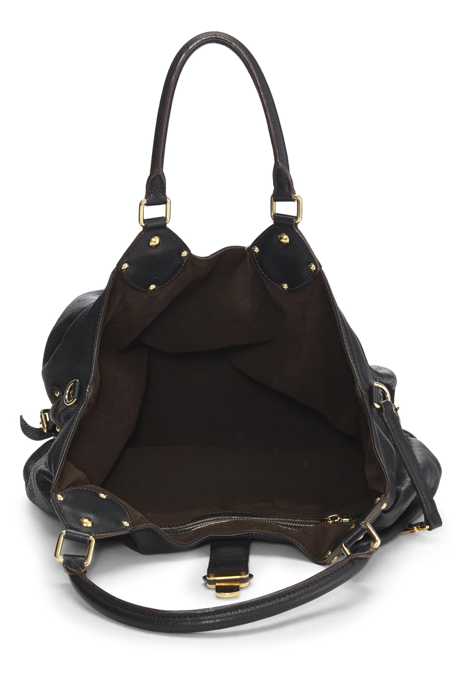 Louis Vuitton, Black Monogram Mahina Large, Black
