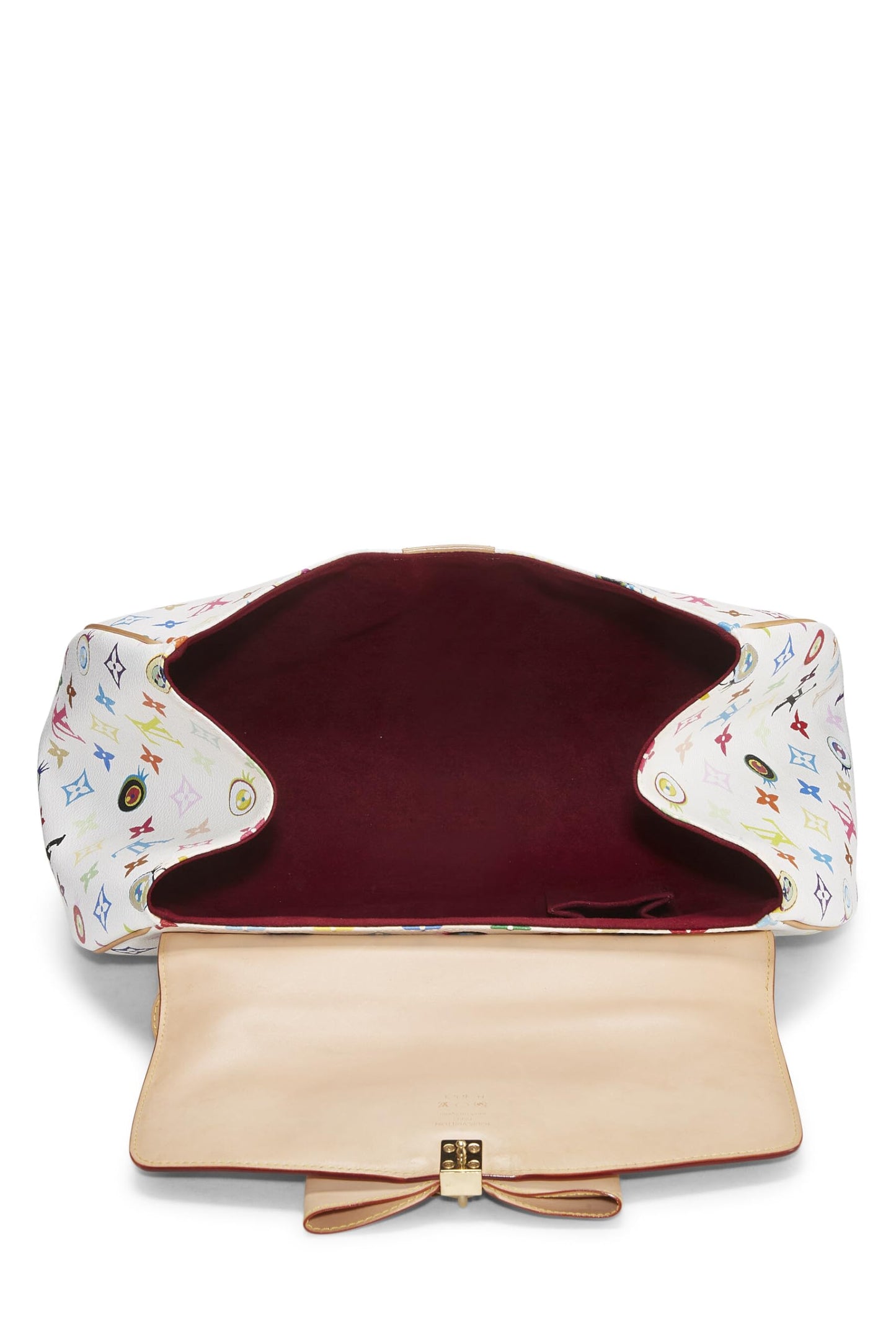 Louis Vuitton, Takashi Murakami x Louis Vuitton White Multicolore Eye Love Monogram Sac Retro GM, White