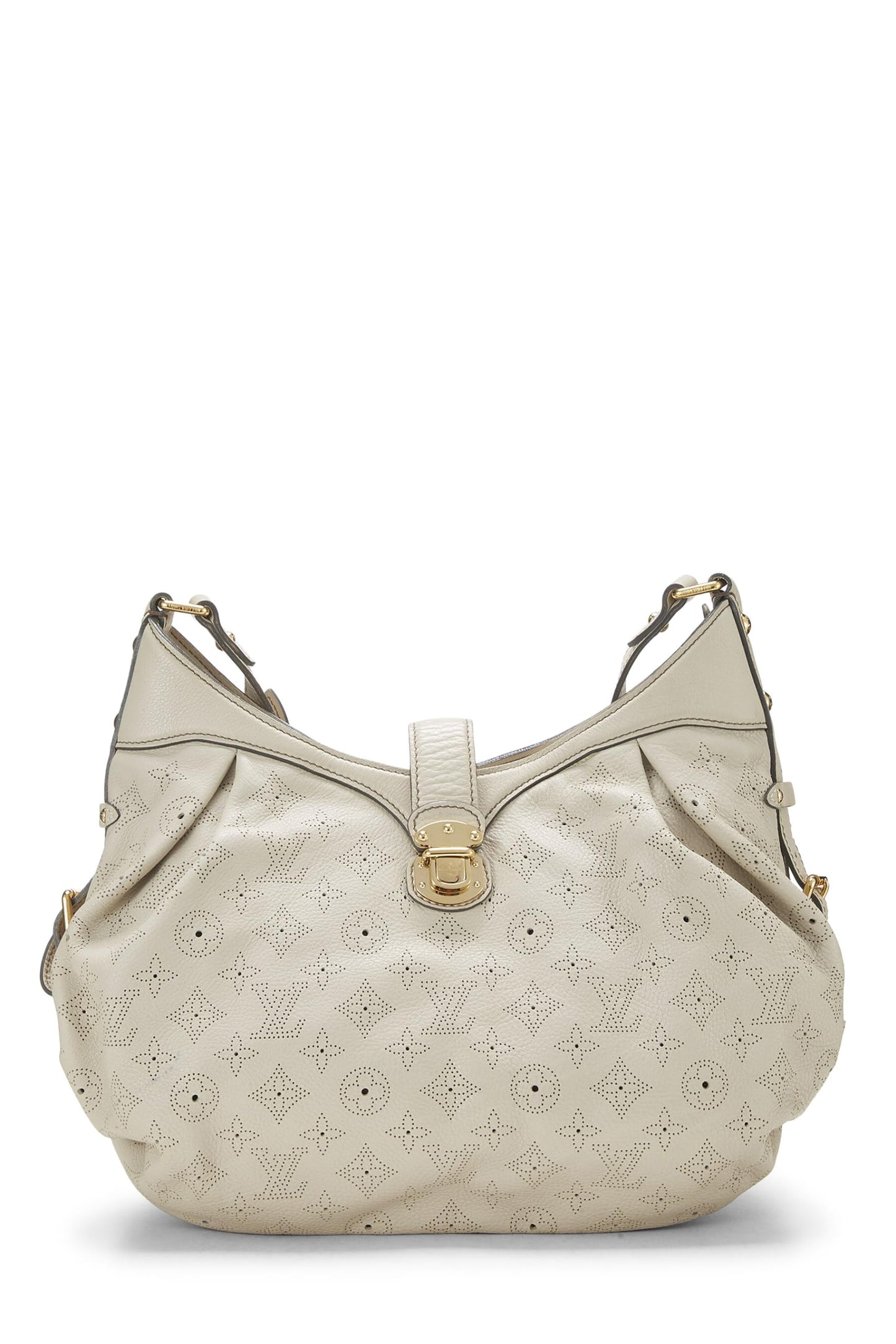 Louis Vuitton, White Monogram Mahina Leather XS, White