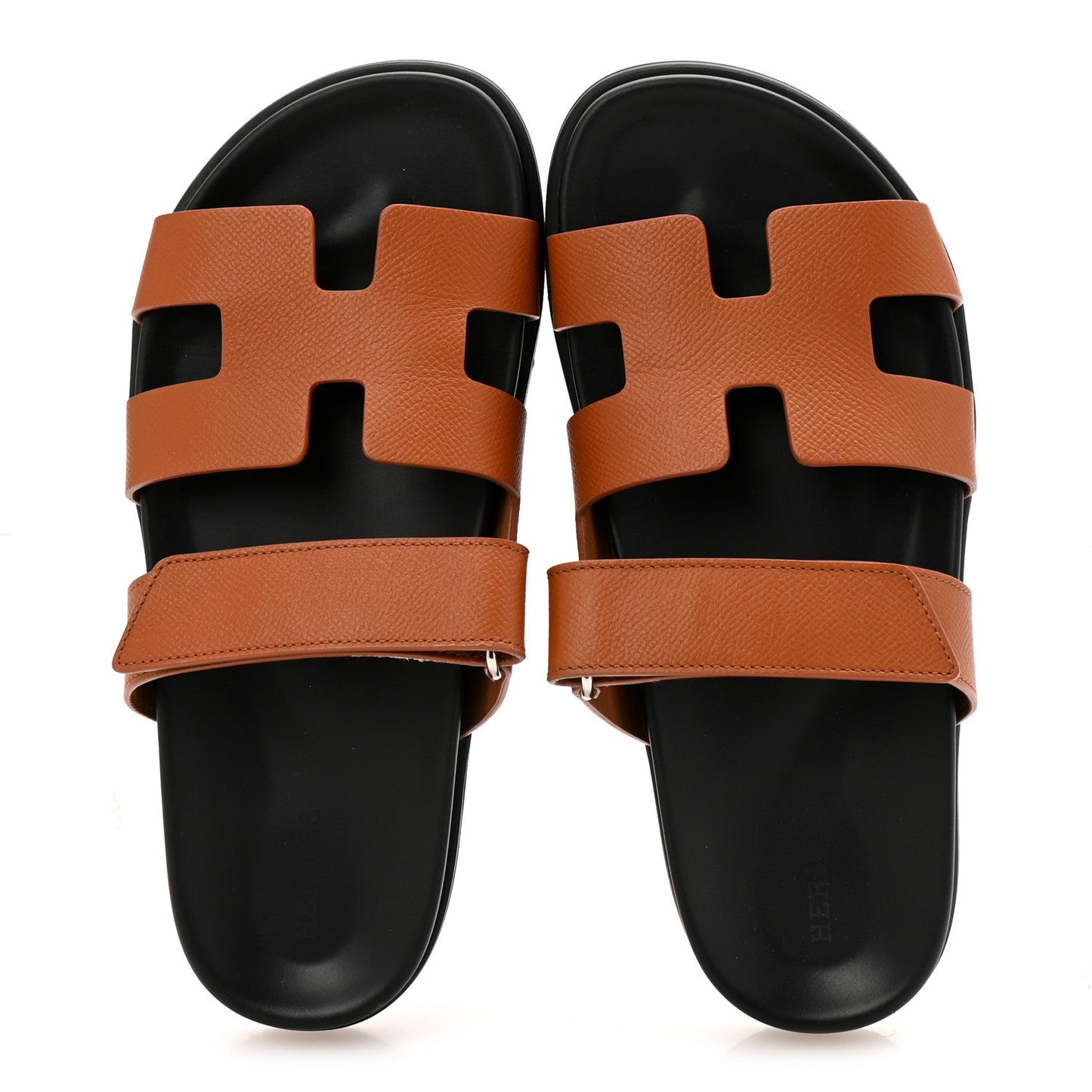 Hermes Epsom Womens Chypre Sandals 38 Naturel