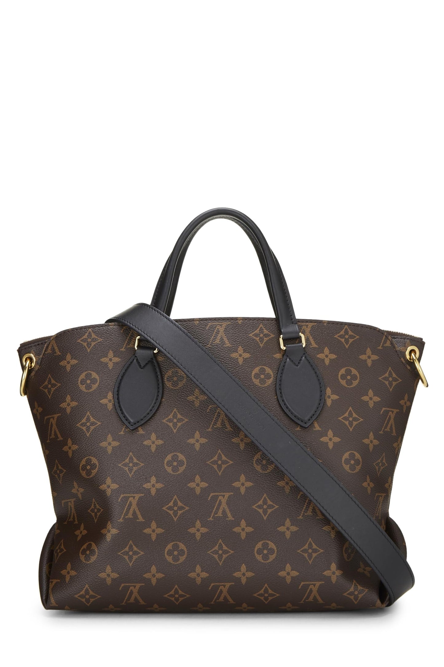 Louis Vuitton, Black Monogram Flower Zip Tote MM, Black