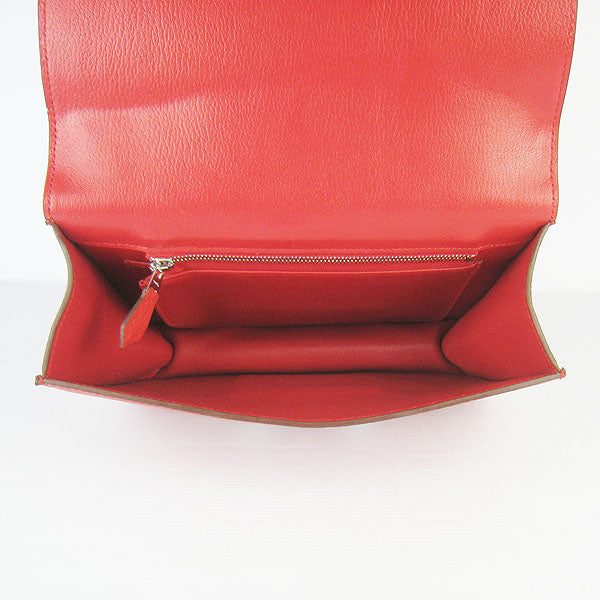 Luxury Hermes Constance Cowskin Leather Bag H017 red silver