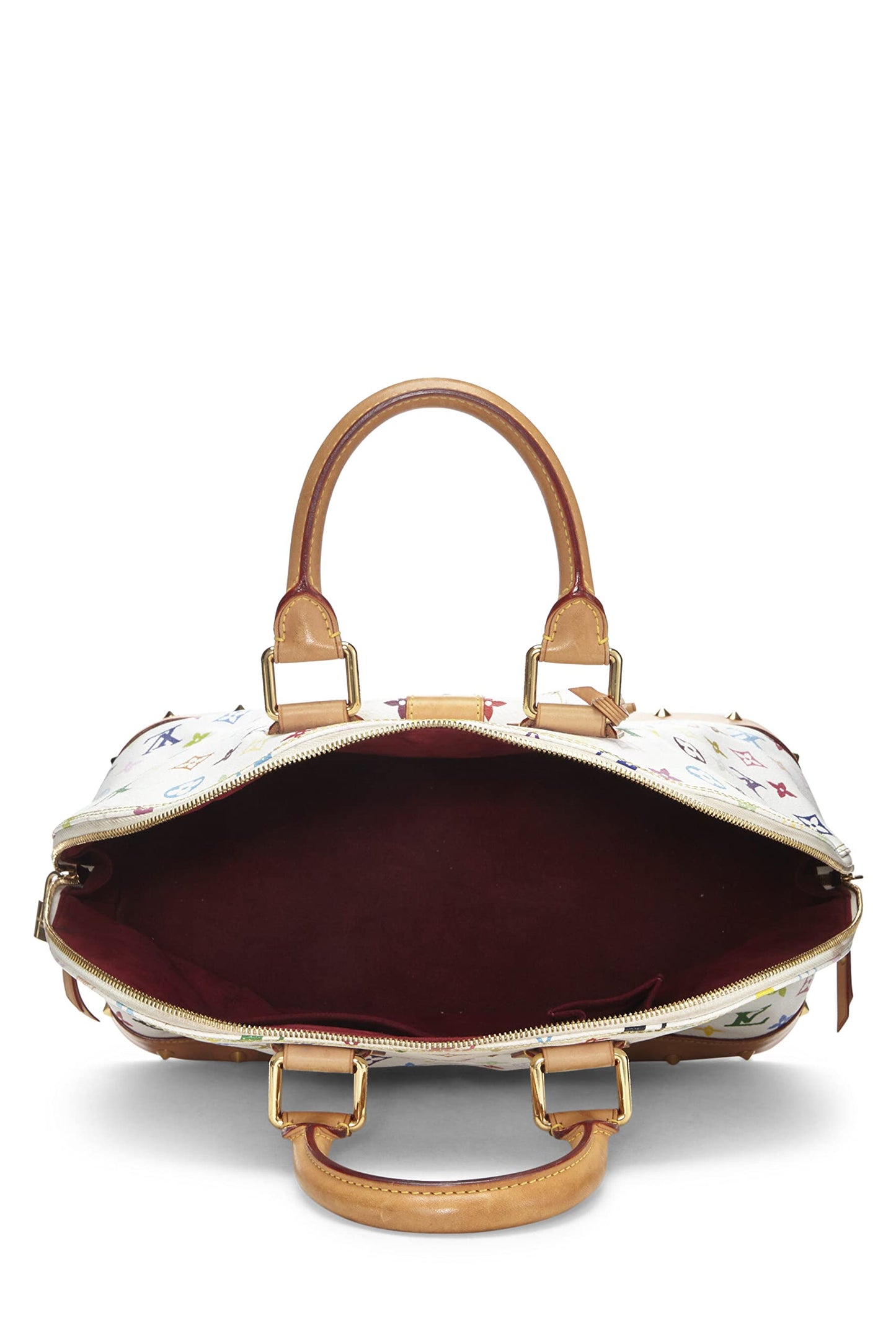 Louis Vuitton, Takashi Murakami x Louis Vuitton White Monogram Multicolore Alma GM, White