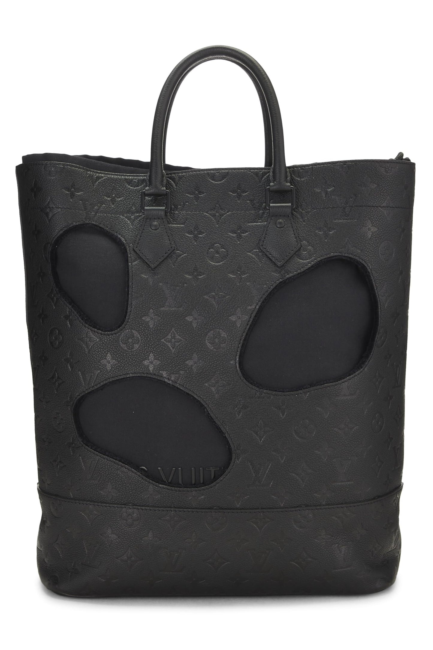 Louis Vuitton, COMME DES GARÇONS x Louis Vuitton Black Monogram Empreinte Bag with Holes, Black
