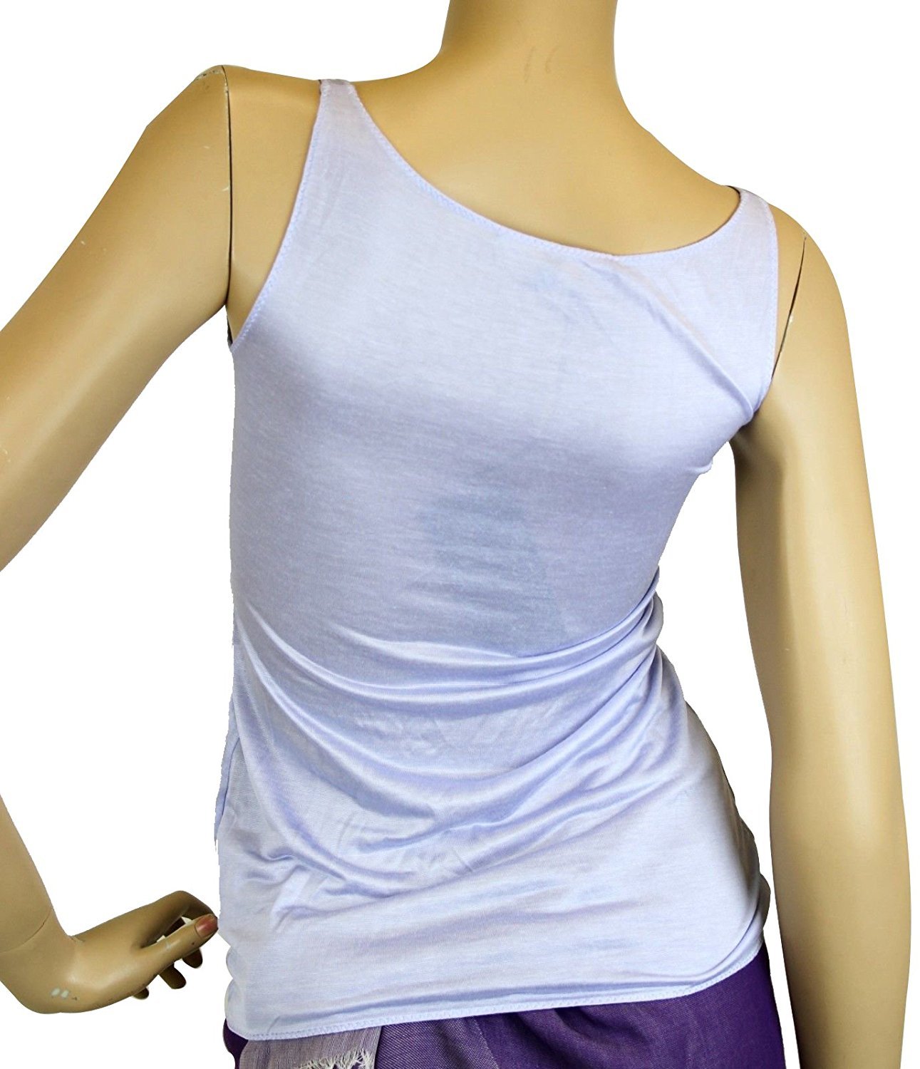 Gucci Women's Lilac Rayon Medium Logo Tank Top