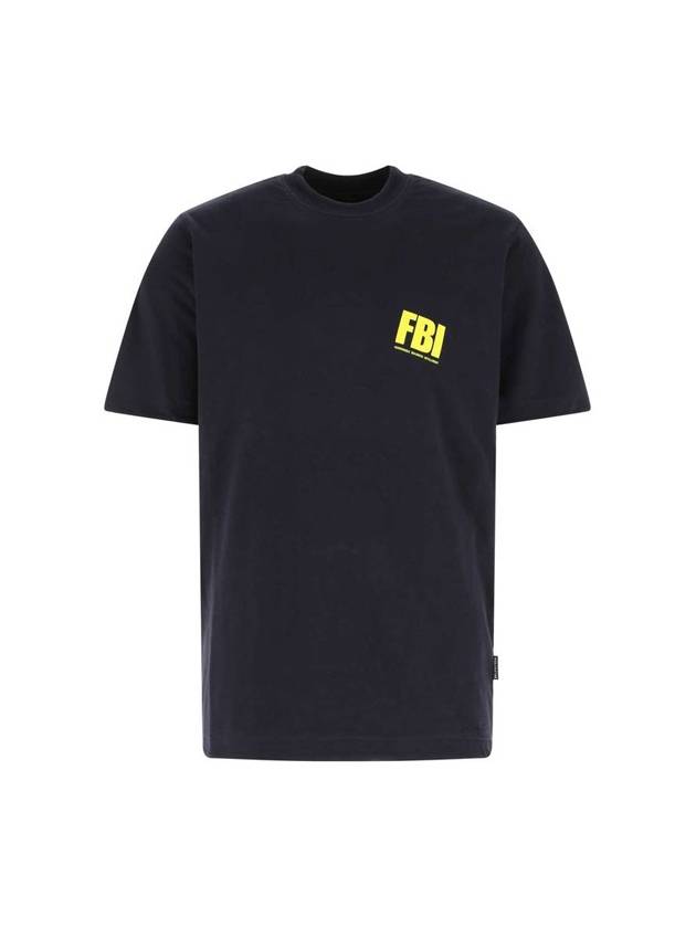 Luxury Balenciaga Trending 2026 FBI Print Reversible Short Sleeve T-Shirt Navy