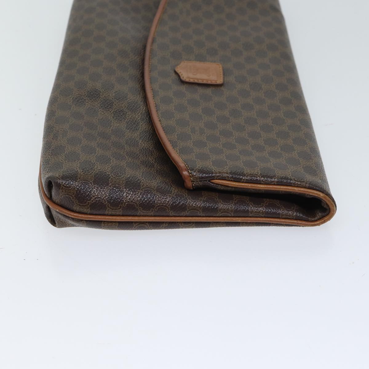 Luxury CELINE Macadam Canvas Clutch Bag PVC Brown  72089