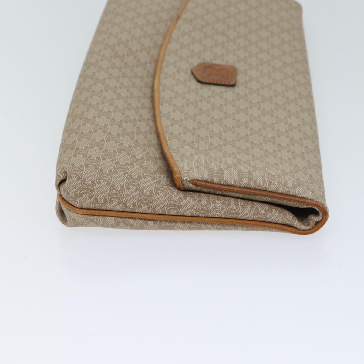 Luxury CELINE Macadam Canvas Clutch Bag Beige  72090
