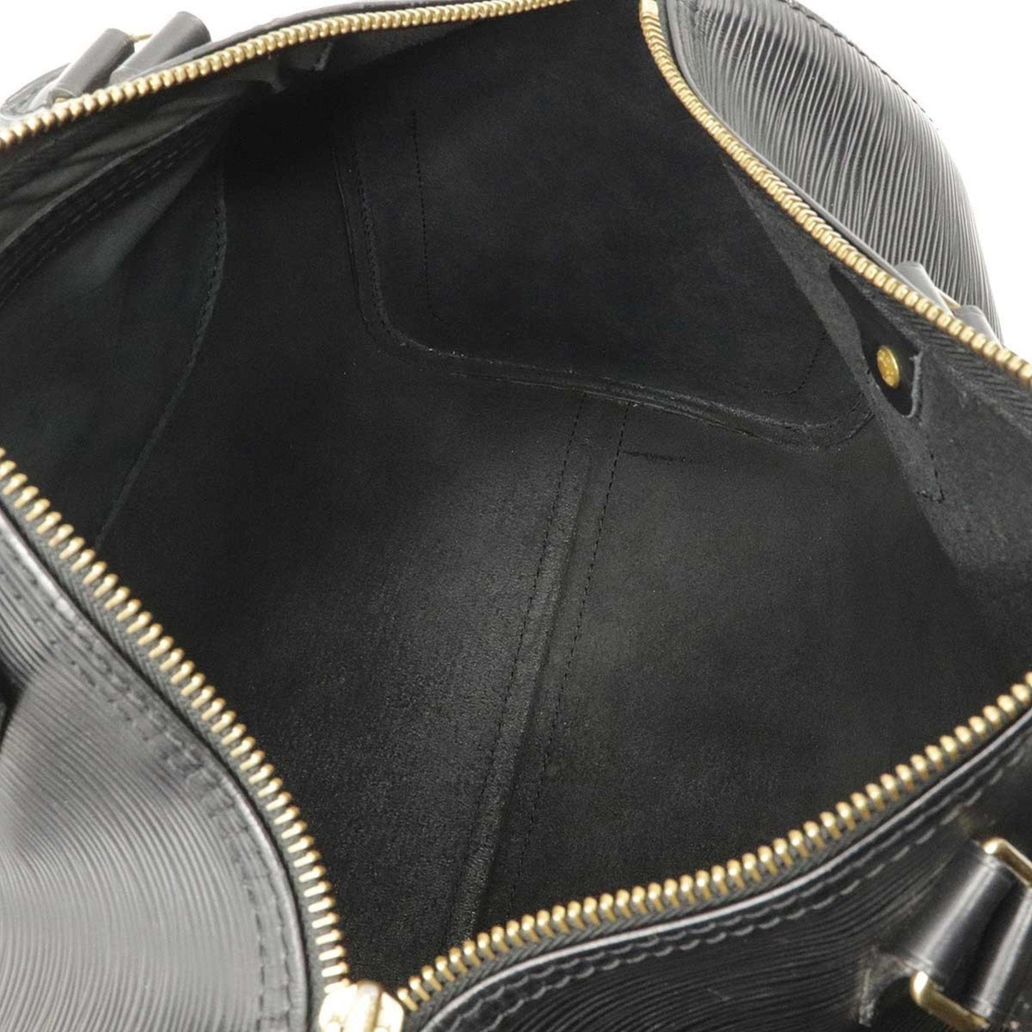 Louis Vuitton Black Leather Speedy 30 handbag bag