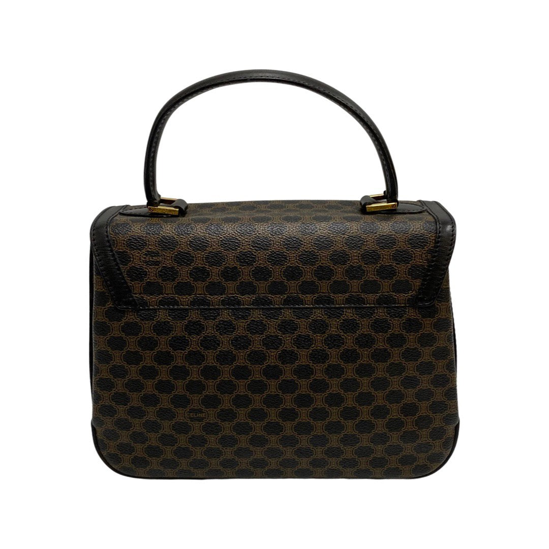 CELINE Handbag Leather, PVC black Macadam Women