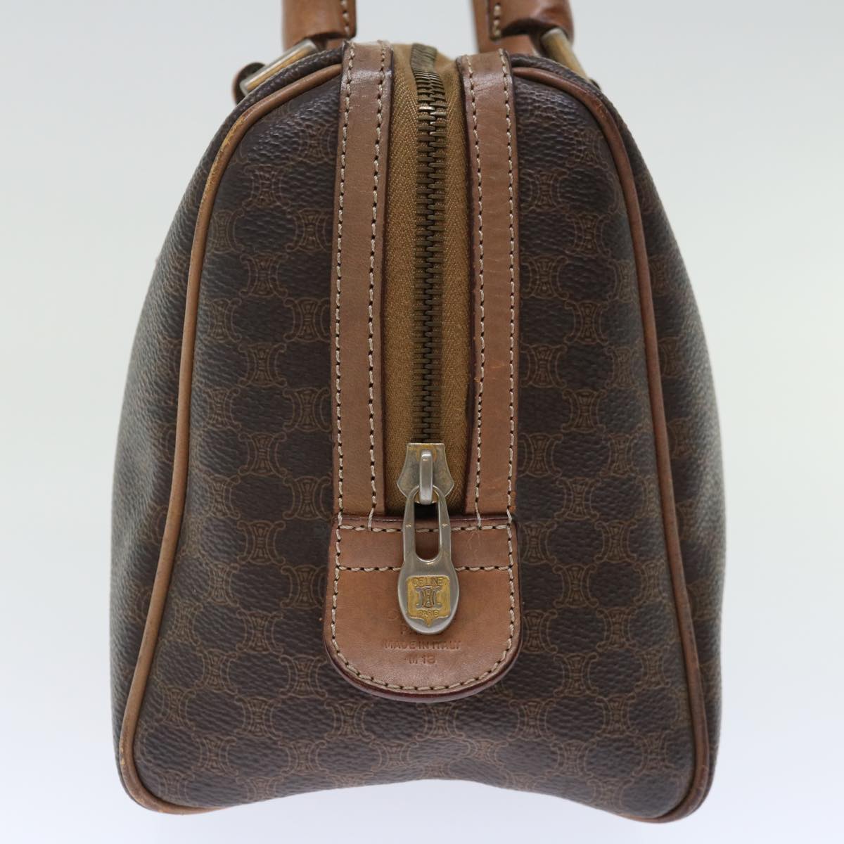 Luxury CELINE Macadam Canvas Hand Bag PVC Brown  72451