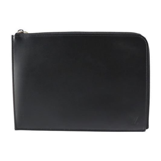Louis Vuitton Black Leather Pochette Jour clutch bag