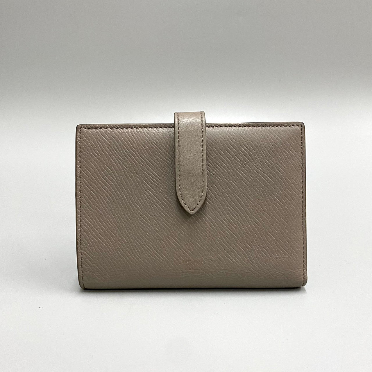 CELINE Bifold Wallet leather gray Women