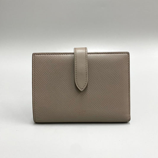 CELINE Bifold Wallet leather gray Women