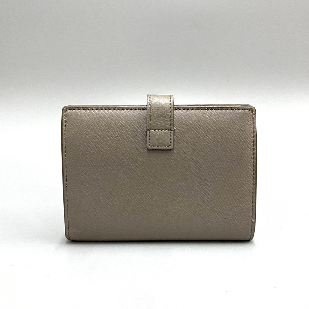 CELINE Bifold Wallet leather gray Women