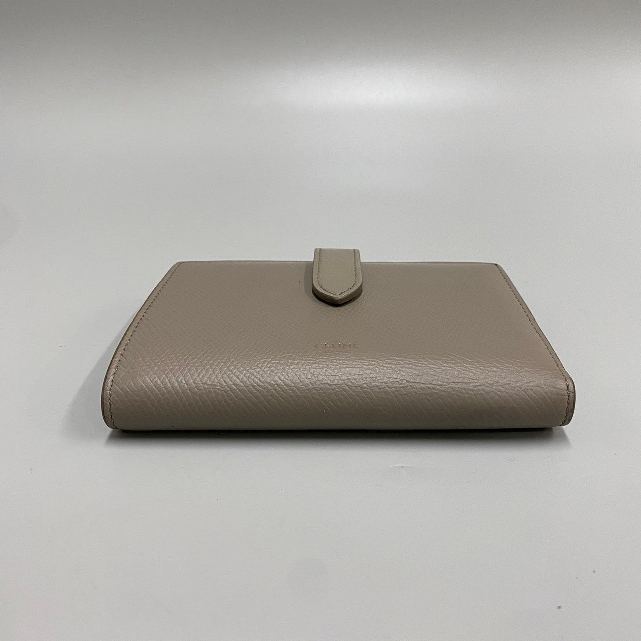 CELINE Bifold Wallet leather gray Women