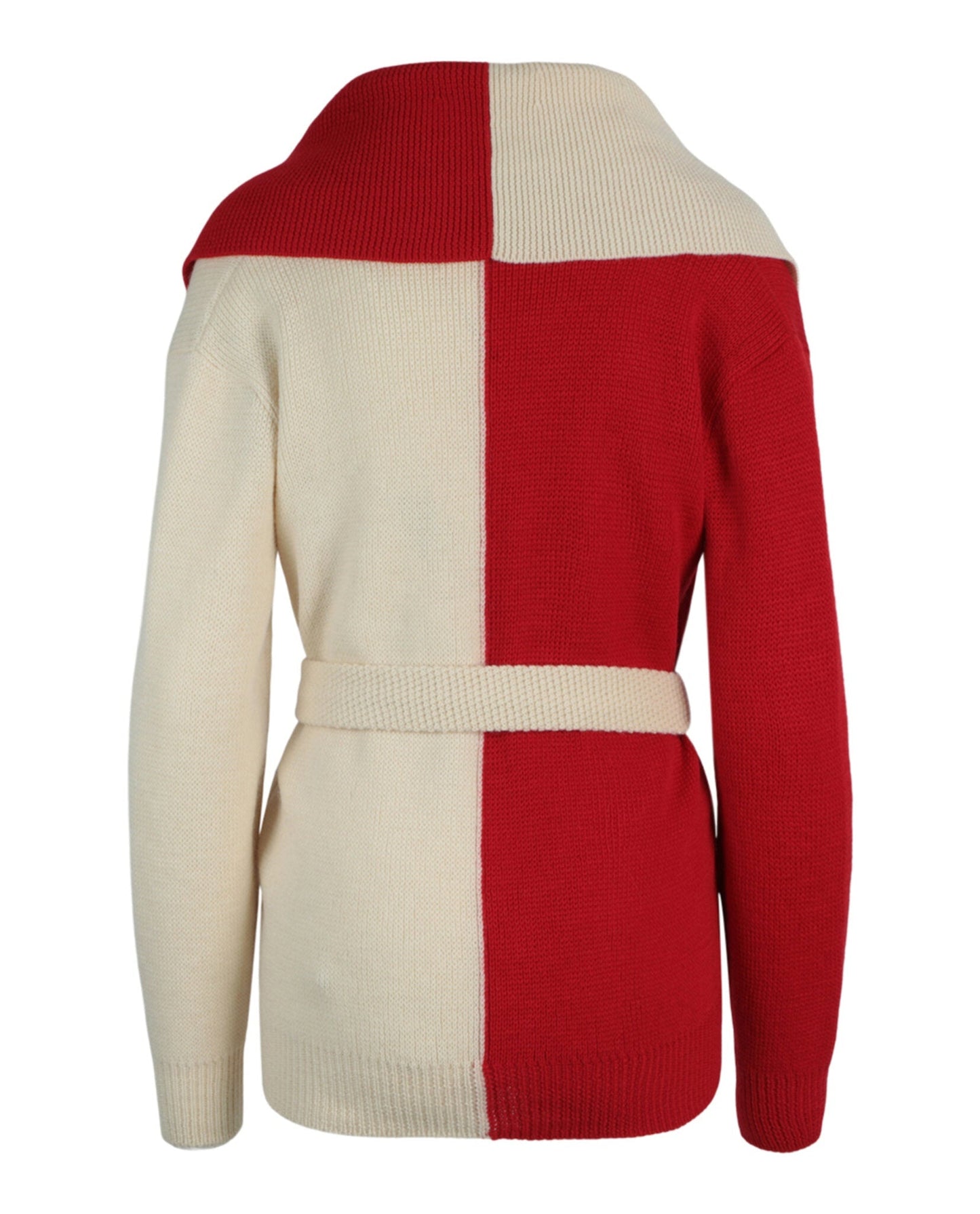 Gucci Womens Chunky Wool Belted Sweater