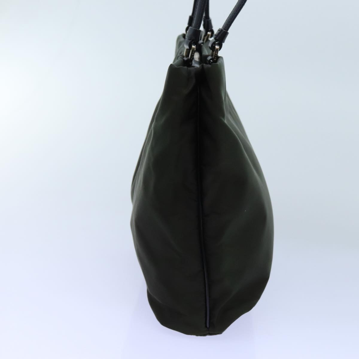PRADA Hand Bag Nylon Khaki Auth 72729