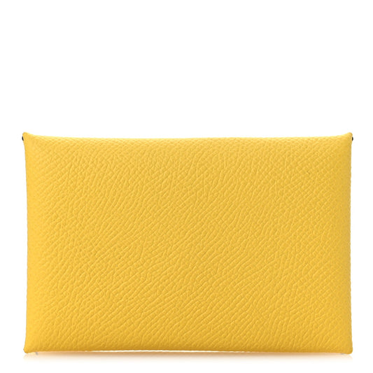 Hermes Epsom Calvi Card Case Sun