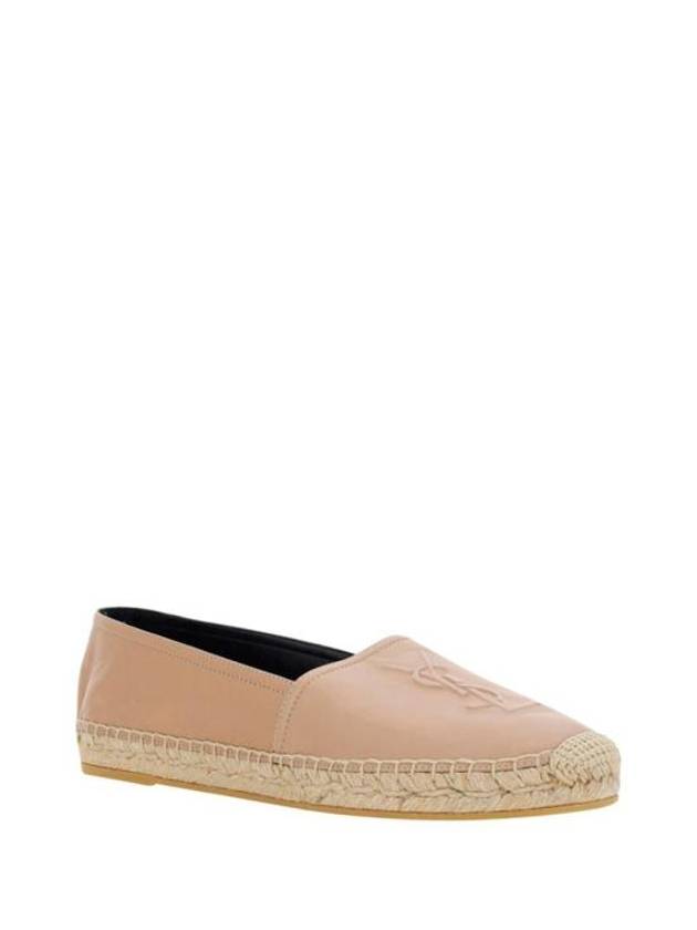 Luxury Saint Laurent Trending 2025 Women's Monogram Leather Espadrilles Pink