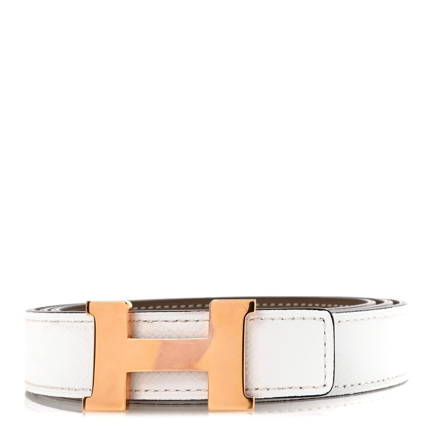 Hermes Epsom Swift 24mm Mini Constance H Belt 90 36 White Etoupe