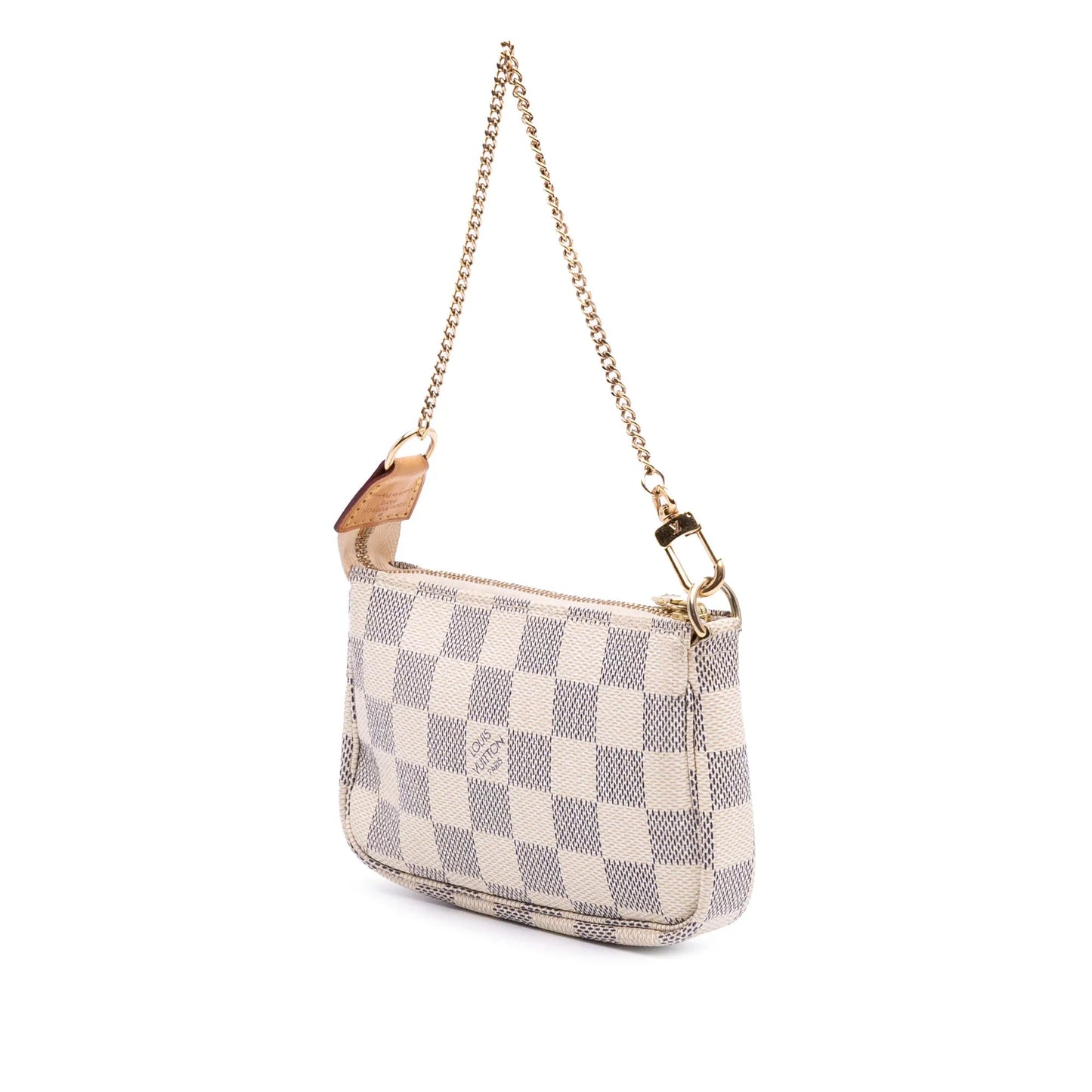 White Louis Vuitton Damier Azur Mini Pochette Accessoires Handbag