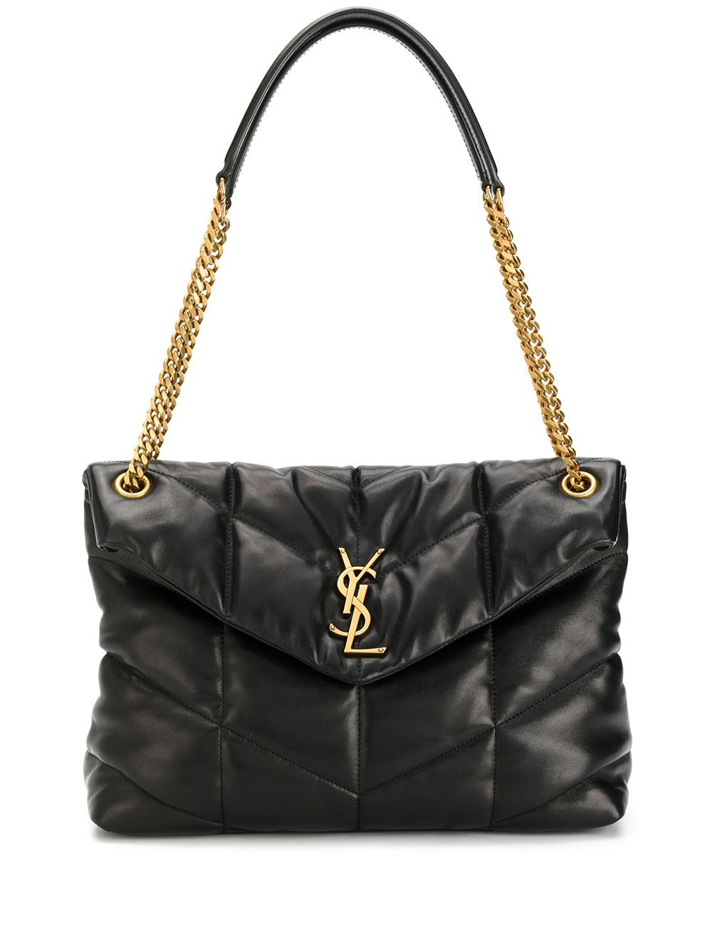 Luxury Saint Laurent Trending 2025 Women's Puffer Medium Bag in Black | 5774751EL07