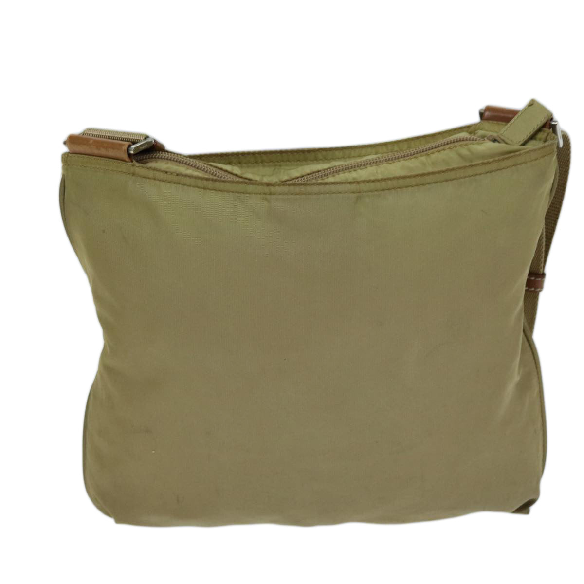 PRADA Shoulder Bag Nylon Beige Auth 73098