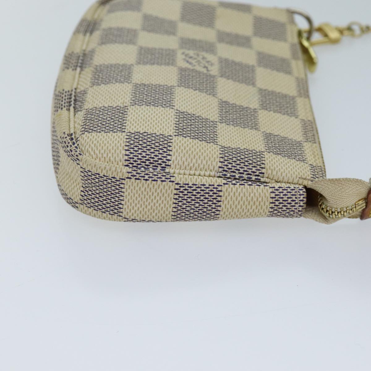 LOUIS VUITTON Damier Azur Mini Pochette Accessoires Pouch N58010 LV Auth 73184