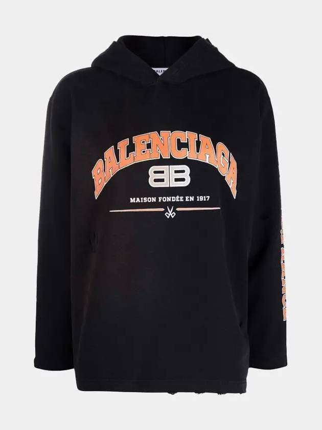 Luxury Balenciaga Trending 2026 BB Logo Hoodie Black