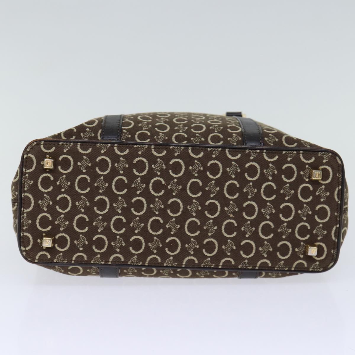 Luxury CELINE C Macadam Canvas Hand Bag Brown  73240