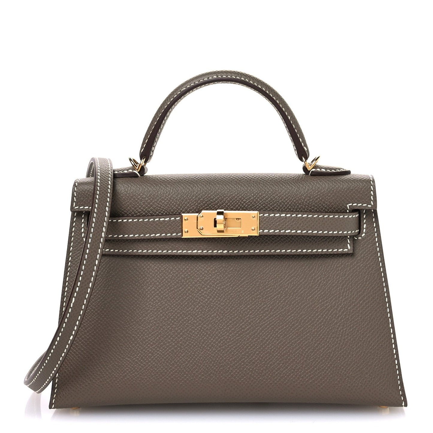 Hermes Epsom Mini Kelly Sellier 20 Etoupe