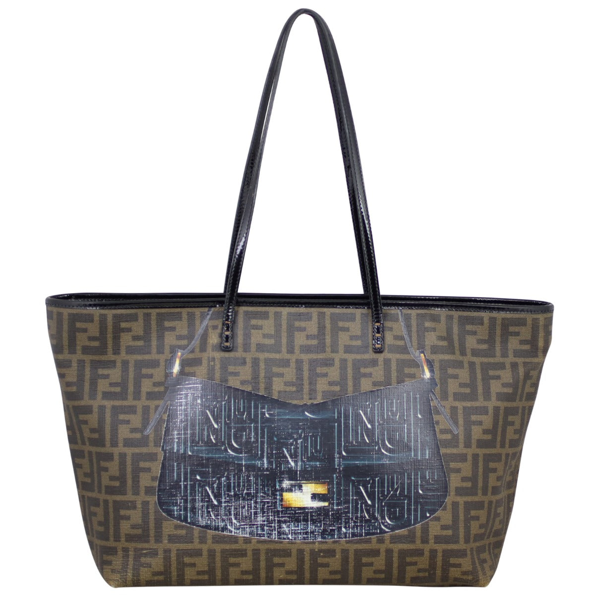 Fendi Zucca Roll Tote Mamma Baguette Print