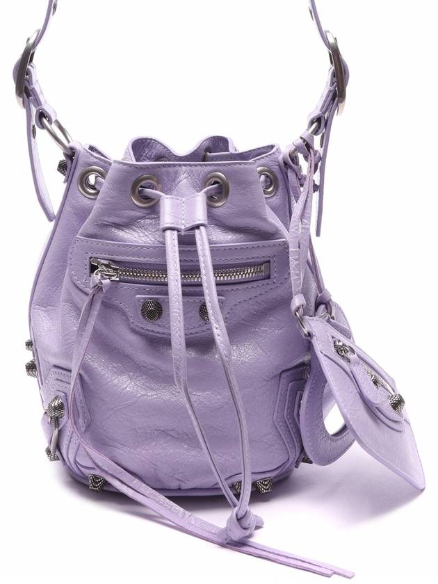 Luxury Balenciaga Trending 2026 Le Cagole Bucket Bag Purple