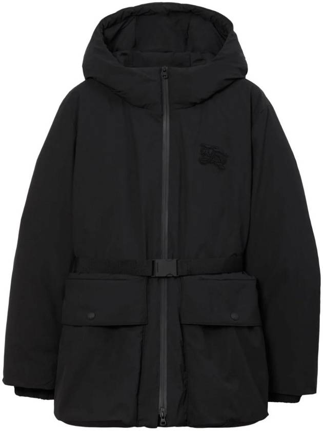 Luxury Burberry Logo Short Down Padding Black