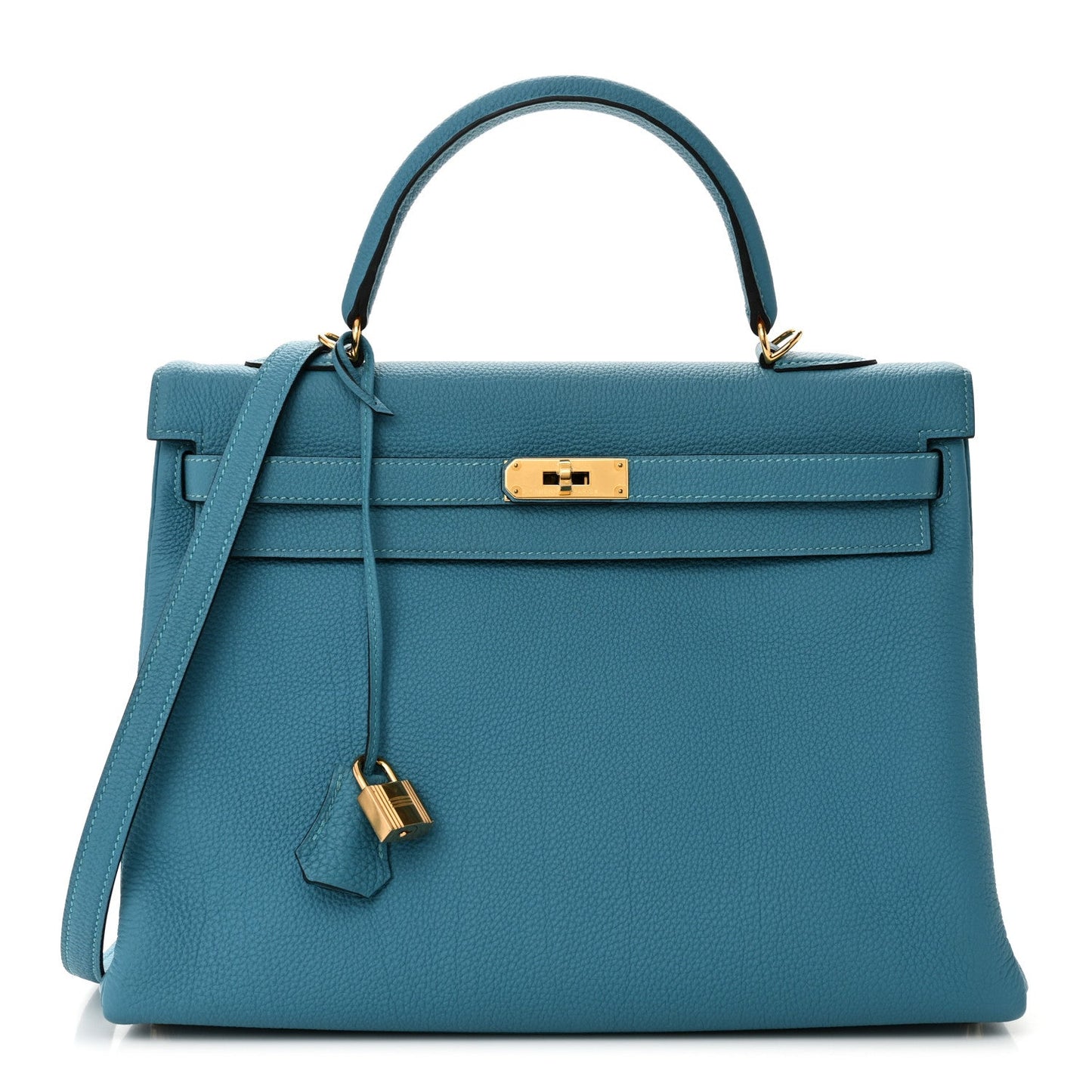 Hermes Togo Kelly Retourne 32 Turquoise
