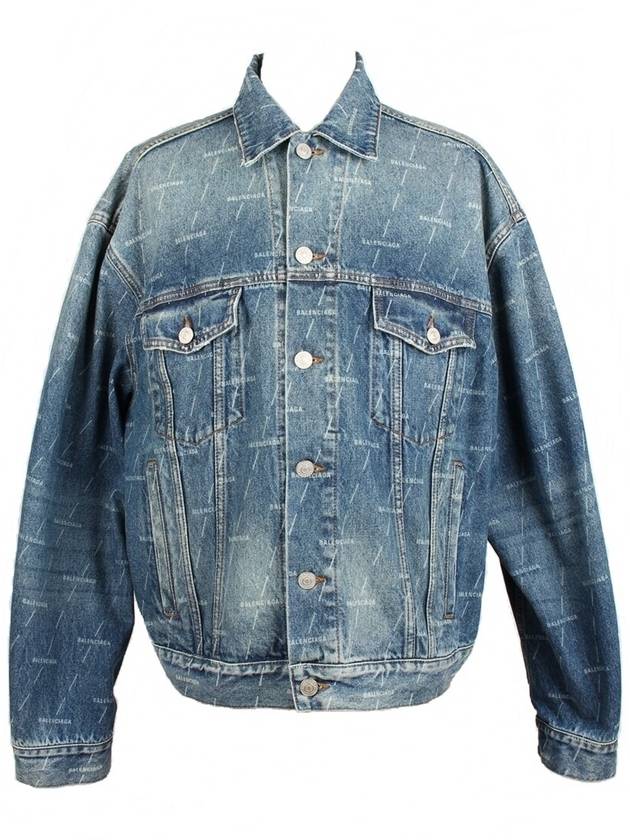 Luxury Balenciaga Trending 2026 Multi logo denim jacket 50